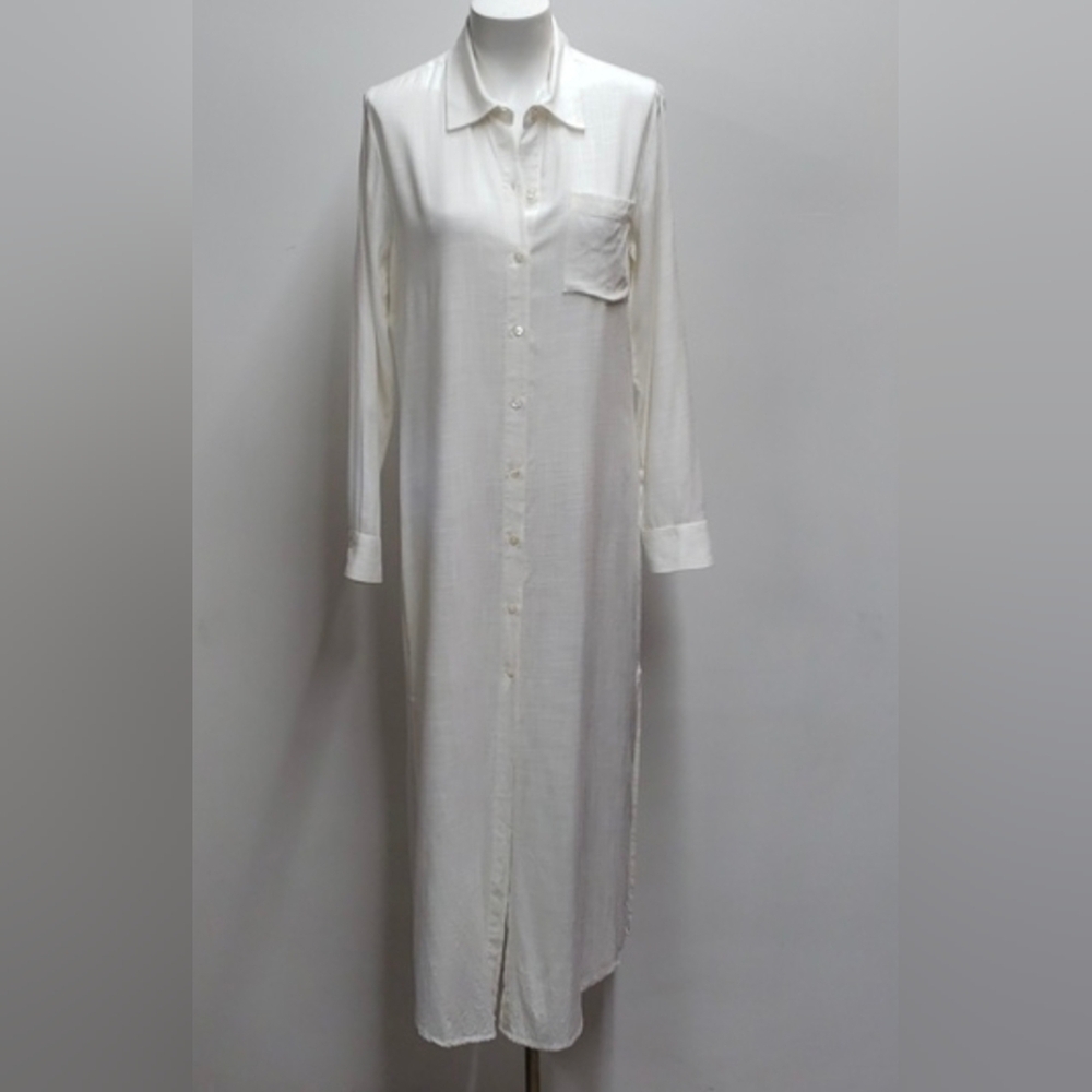 l*space White Maxi Shirt Dress